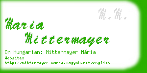 maria mittermayer business card