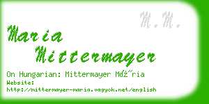 maria mittermayer business card